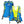 ExtremeMIST blue and yellow hydration backpack and vest with integrated misting nozzle