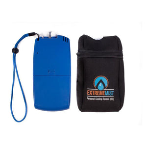 ExtremeMIST blue personal cooling system device with black carrying pouch
