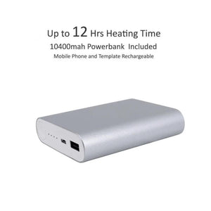 Venture Heat 10400mAh silver powerbank with 12 hours heating capacity