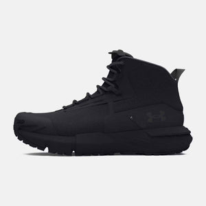 Under Armour black high top hiking boot with thick lugged sole