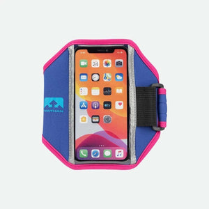 Nathan blue and pink smartphone armband with clear screen cover