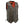 Milwaukee Leather distressed brown leather motorcycle vest with orange lining and side lacing