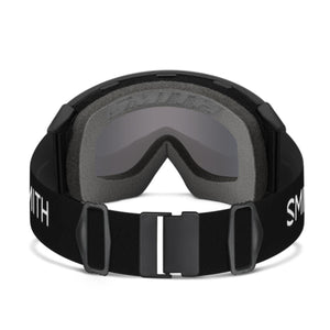 Smith Optics black snow goggles with grey lens and adjustable strap