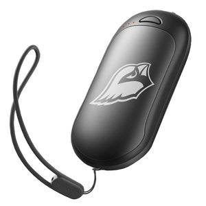 ActionHeat black oval hand warmer with wrist strap and logo