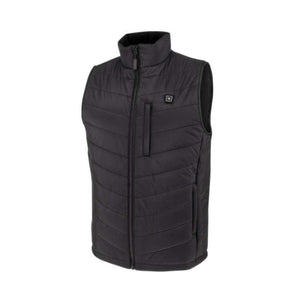 Radians black quilted heated vest with front zipper and chest pocket