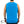 Back view of a person wearing a bright blue sleeveless athletic shirt