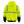Back view of NexGen high visibility yellow hooded sweatshirt with reflective stripes and black cuffs