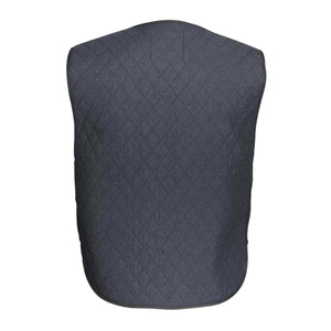 Back view of a grey quilted Mobile Cooling vest