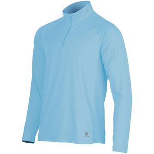 Mobile Cooling light blue long sleeve quarter zip shirt