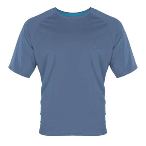 Blue short sleeve athletic crew neck t-shirt