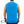 Back view of a person wearing a bright blue sleeveless athletic shirt