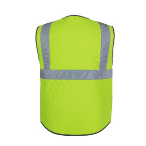 Mobile Cooling high visibility quilted safety vest with reflective strips