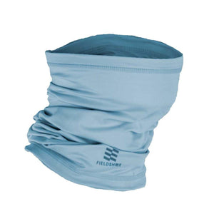 Light blue Mobile Cooling neck gaiter with Fieldsheer logo