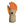 Mobile Warming tan leather heated glove with glowing red heating elements on fingers and palm