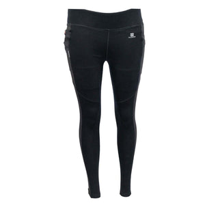 Mobile Warming black thermal leggings with side panels