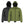 Mobile Warming hooded puffer jackets in black and olive green