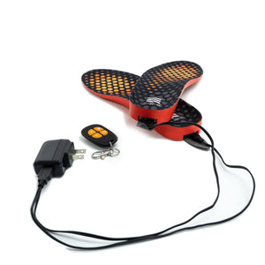 Mobile Warming heated insoles with remote control and wall charger