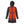 Black hooded heated jacket with four glowing red heating zones on chest and abdomen