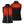Mobile Warming black heated fleece vest showing front and back heating elements