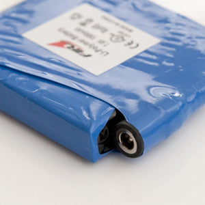 Fired Up X blue lithium polymer battery pack with a circular charging port