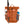 Fjallraven Abisko 25 backpack in terracotta with trekking pole and water bottle in side mesh pockets