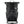 Back view of a black Fjallraven rolltop backpack with mesh padded shoulder straps and waist belt