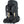 Back view of black FjallRaven Kajka 35 backpack showing wooden frame and padded harness system
