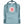 Light blue Fjallraven Kanken backpack with front pocket and top handles