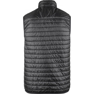 Back view of a black FjallRaven quilted puffer vest