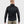 Back view of a person wearing a black FjallRaven hooded fleece jacket