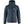 FjallRaven dark blue hooded down jacket with front zipper and chest logo