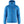 FjallRaven blue hooded down jacket with front zipper and logo patch