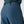 Close up rear view of blue hiking pants with belt loops and curved seam detailing