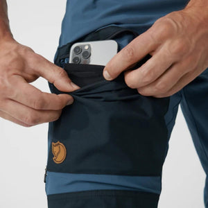 FjallRaven trousers with a smartphone in the thigh pocket