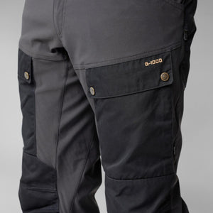 Fjallraven grey and black trekking trousers with G-1000 cargo pockets
