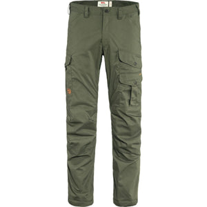 FjallRaven olive green cargo trousers with multiple pockets