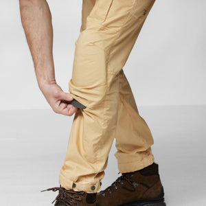 FjallRaven tan trousers with knee pad pocket access