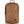 Brown FjallRaven backpack with a diagonal front zipper pocket and top handle