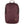FjallRaven burgundy backpack with a diagonal front zipper pocket and leather top handle