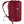 FjallRaven red cylindrical backpack with shoulder straps and side pocket