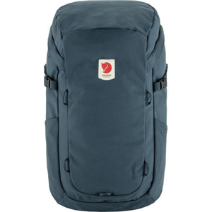 Fjallraven Bergshell blue backpack with front logo patch
