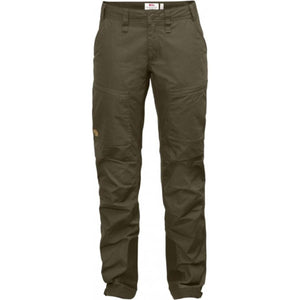 FjallRaven olive green trekking trousers with side pockets