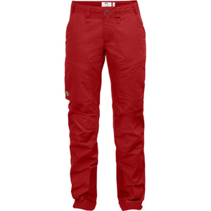 FjallRaven red outdoor trousers with cargo pockets