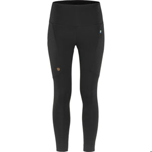 Fjallraven black high waisted trekking leggings with side pockets