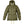 Olive green FjallRaven down parka with hood and front pockets