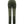 Back view of olive green outdoor trousers with reinforced seat and leg panels