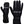 FNDN black heated glove and mitten set with grey trim and logo