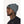 Man wearing a grey FNDN ribbed knit beanie with a circular logo patch