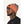 Man wearing a FNDN beanie with a red and orange grid pattern