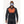 Man wearing a black FNDN heated quarter zip shirt with a glowing red grid pattern on the chest and a patterned face mask